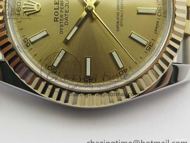 Best Bracelet Dial WWF Stick 126333 Edition 41 Makers YG Jubilee DateJust Wrapped Gold Wrapped SS SS A2836 on YG 0410